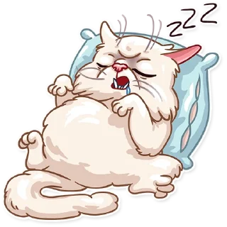 😴-Pretty Cat, Telegram Sticker