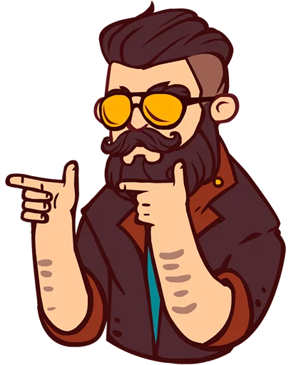 Borodist, telegram sticker
