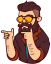 👈-Borodist, Telegram Sticker