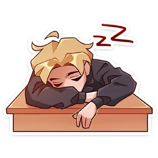 😴-Школьник Владик -> @TgSticker, Telegram Sticker
