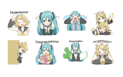 LINE - Hatsune & Kagamine Pom Ver.