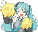 ✊️-LINE - Hatsune & Kagamine Pom Ver., Telegram Sticker