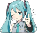 👍-LINE - Hatsune & Kagamine Pom Ver., Telegram Sticker
