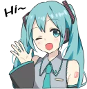 👋-LINE - Hatsune & Kagamine Pom Ver., Telegram Sticker