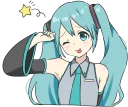 😜-LINE - Hatsune & Kagamine Pom Ver., Telegram Sticker