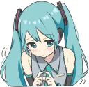😥-LINE - Hatsune & Kagamine Pom Ver., Telegram Sticker