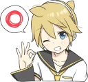 👌-LINE - Hatsune & Kagamine Pom Ver., Telegram Sticker