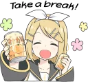🥫-LINE - Hatsune & Kagamine Pom Ver., Telegram Sticker