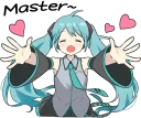 🤗-LINE - Hatsune & Kagamine Pom Ver., Telegram Sticker