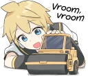 😗-LINE - Hatsune & Kagamine Pom Ver., Telegram Sticker