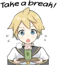 🍵-LINE - Hatsune & Kagamine Pom Ver., Telegram Sticker