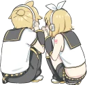 🤫-LINE - Hatsune & Kagamine Pom Ver., Telegram Sticker