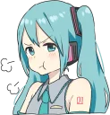 😒-LINE - Hatsune & Kagamine Pom Ver., Telegram Sticker