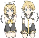 🤩-LINE - Hatsune & Kagamine Pom Ver., Telegram Sticker