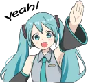 👍-LINE - Hatsune & Kagamine Pom Ver., Telegram Sticker
