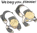🙏-LINE - Hatsune & Kagamine Pom Ver., Telegram Sticker