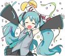 🎊-LINE - Hatsune & Kagamine Pom Ver., Telegram Sticker