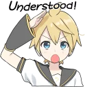 😤-LINE - Hatsune & Kagamine Pom Ver., Telegram Sticker