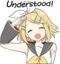 👍-LINE - Hatsune & Kagamine Pom Ver., Telegram Sticker