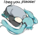 🙏-LINE - Hatsune & Kagamine Pom Ver., Telegram Sticker