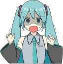 😰-LINE - Hatsune & Kagamine Pom Ver., Telegram Sticker