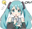 😲-LINE - Hatsune & Kagamine Pom Ver., Telegram Sticker