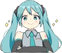 😌-LINE - Hatsune & Kagamine Pom Ver., Telegram Sticker