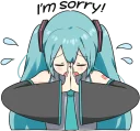 🙏-LINE - Hatsune & Kagamine Pom Ver., Telegram Sticker