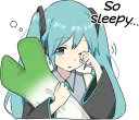 😴-LINE - Hatsune & Kagamine Pom Ver., Telegram Sticker