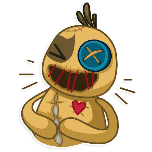 Voodoo Doll Chumbo, telegram sticker