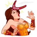😵-Warrior Queen, Telegram Sticker