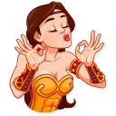 👌-Warrior Queen, Telegram Sticker