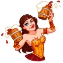 🍺-Warrior Queen, Telegram Sticker