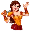 👋-Warrior Queen, Telegram Sticker