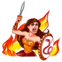 😤-Warrior Queen, Telegram Sticker