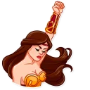 ✊️-Warrior Queen, Telegram Sticker