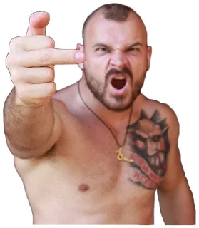 🖕-White Wave, Telegram Sticker