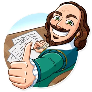 👍-Shakespeare, Telegram Sticker
