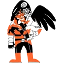 ❤️-Wing Hero Hawks, Telegram Sticker