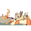 ❤️-Wing Hero Hawks, Telegram Sticker