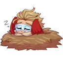 😴-Wing Hero Hawks, Telegram Sticker