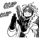 👏-Wing Hero Hawks, Telegram Sticker