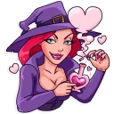 😍-Morgana the Witch, Telegram Sticker