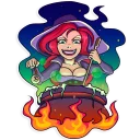 😈-Morgana the Witch, Telegram Sticker