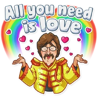 🥰-The Beatles, Telegram Sticker
