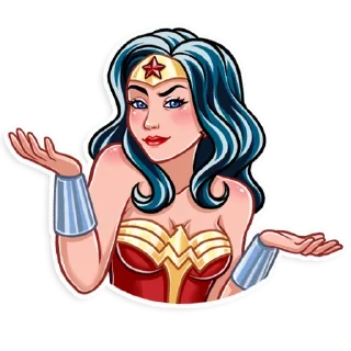 🤷‍♀️-Wonder Woman, Telegram Sticker