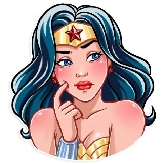 🤔-Wonder Woman, Telegram Sticker