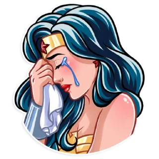 😢-Wonder Woman, Telegram Sticker