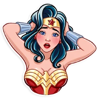 😨-Wonder Woman, Telegram Sticker