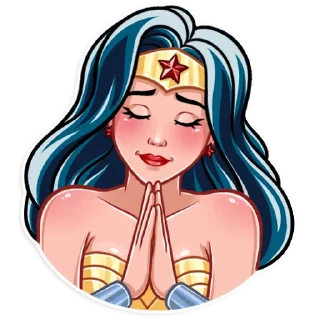 🙏-Wonder Woman, Telegram Sticker